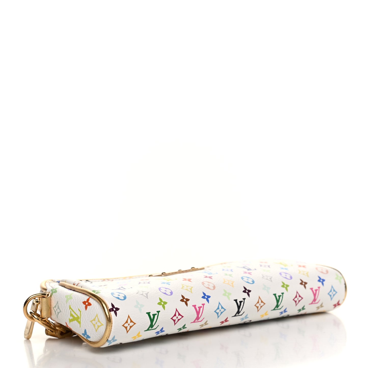 Monogram Multicolor Kate Clutch White