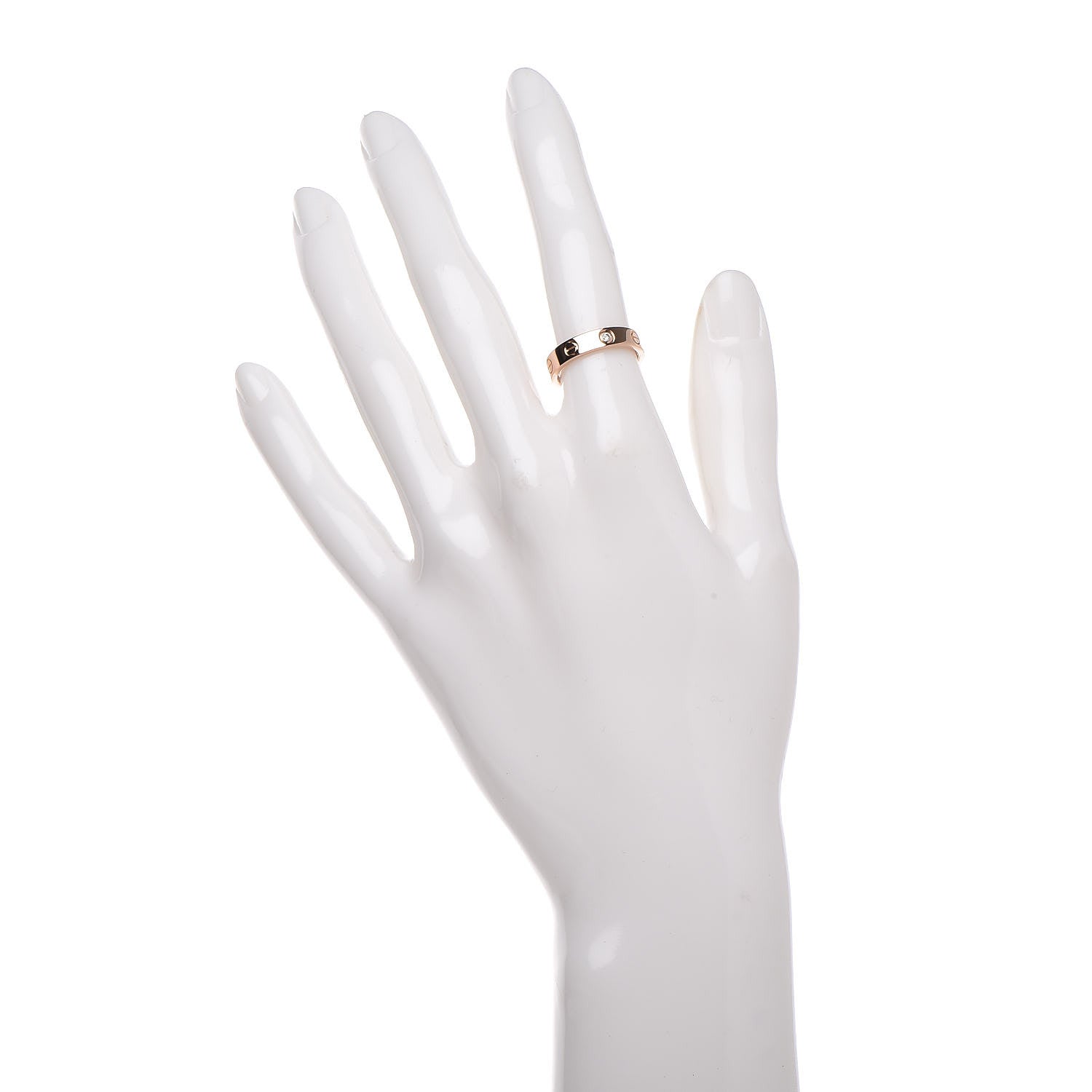 Cartier 18K Pink Gold Diamond LOVE Wedding Band Ring 49 4.75 2 of 5