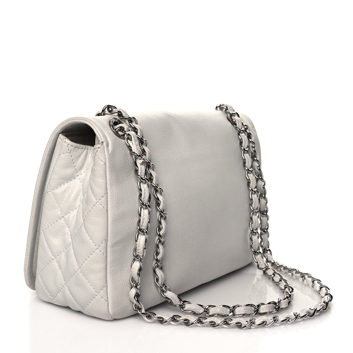 Chanel Caviar Large Timeless CC Flap White 3 of 13