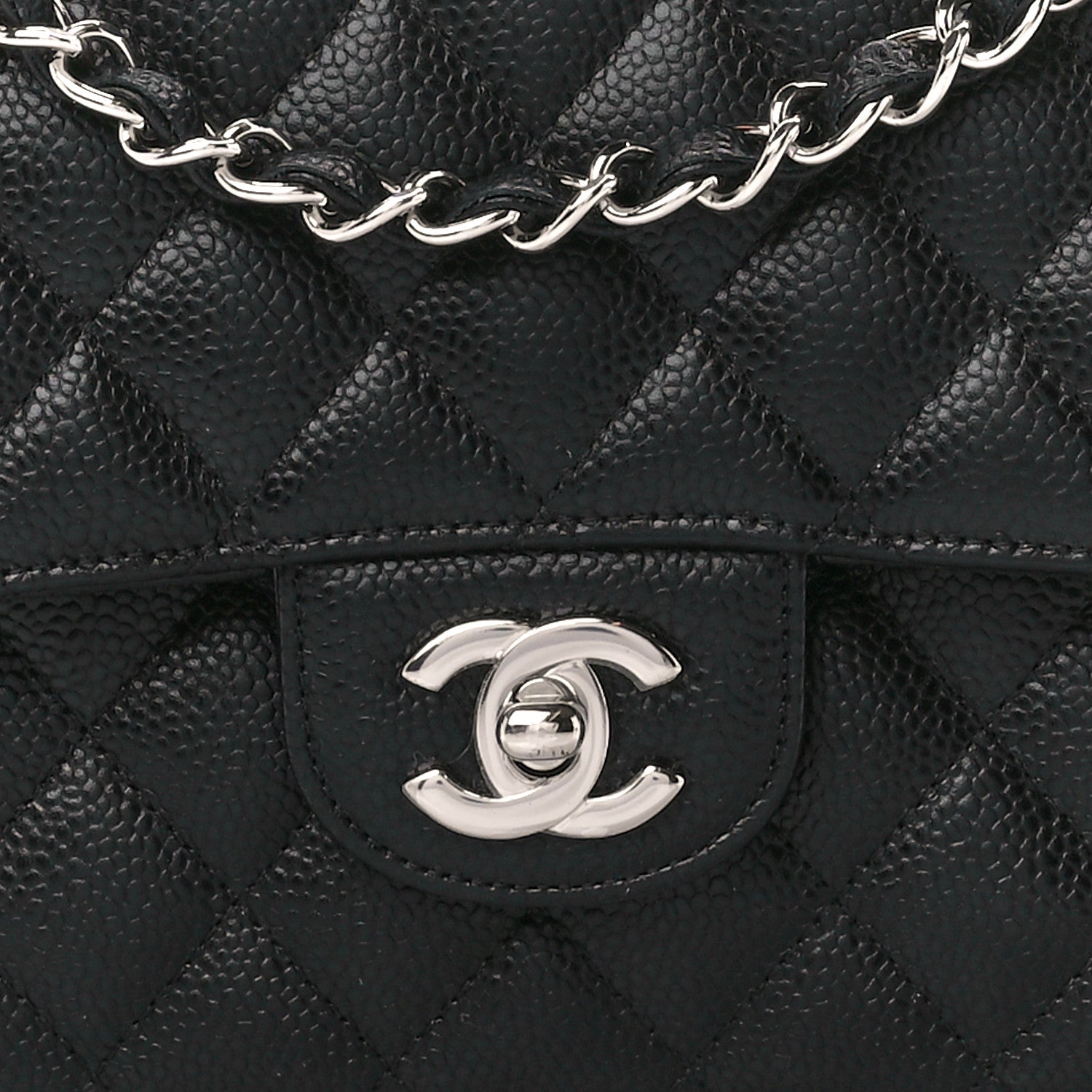 Chanel Caviar Quilted Medium Double Flap Black 8 of 11