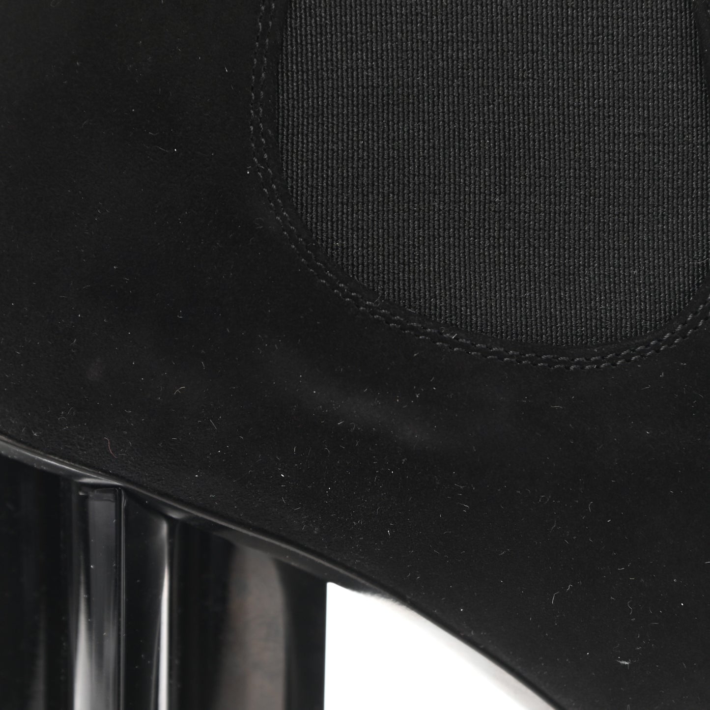 Suede Monogram Uniformes Cap Toe Chelsea 80mm Ankle Boots 37.5 Black
