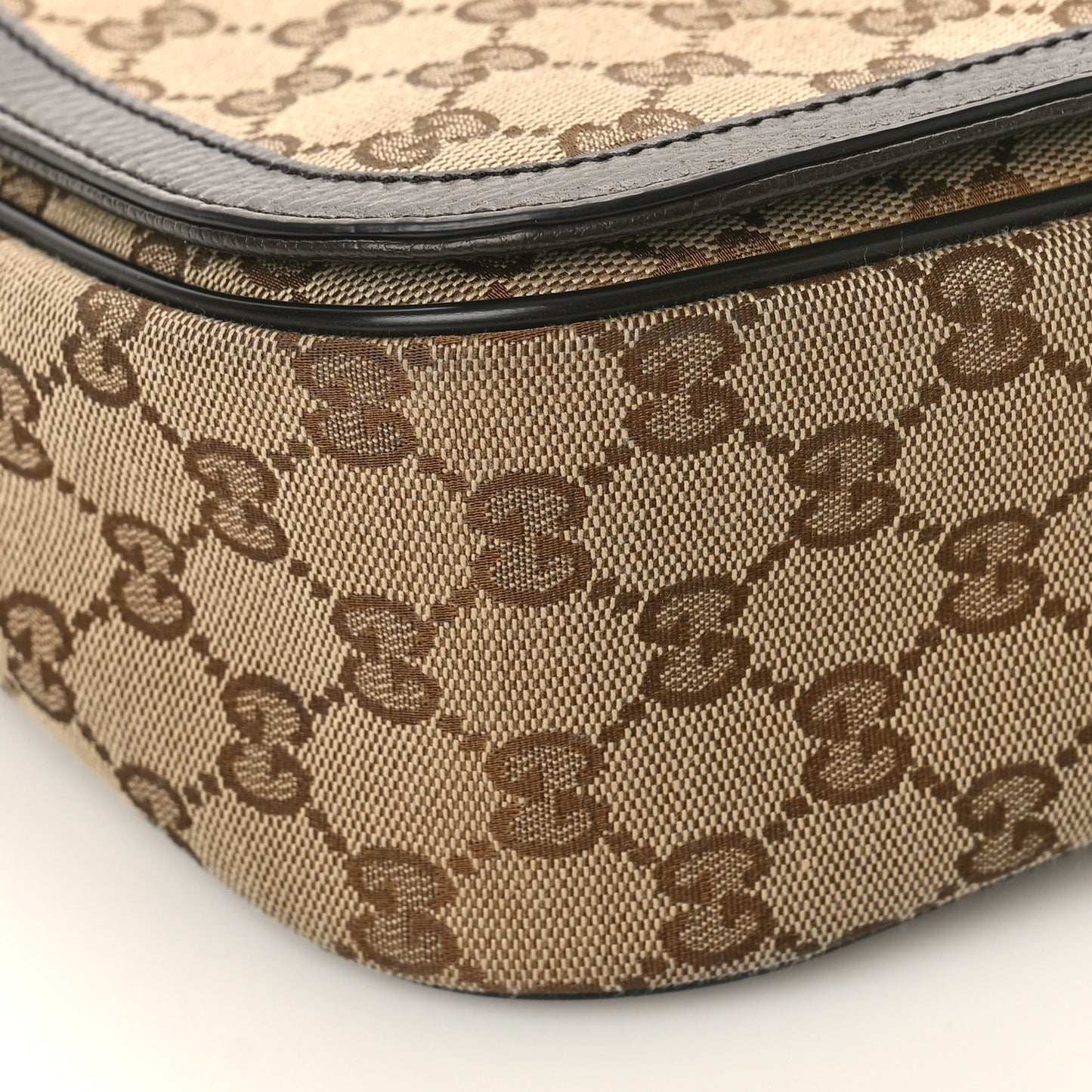 Monogram Flap Messenger Bag Beige Dark Brown