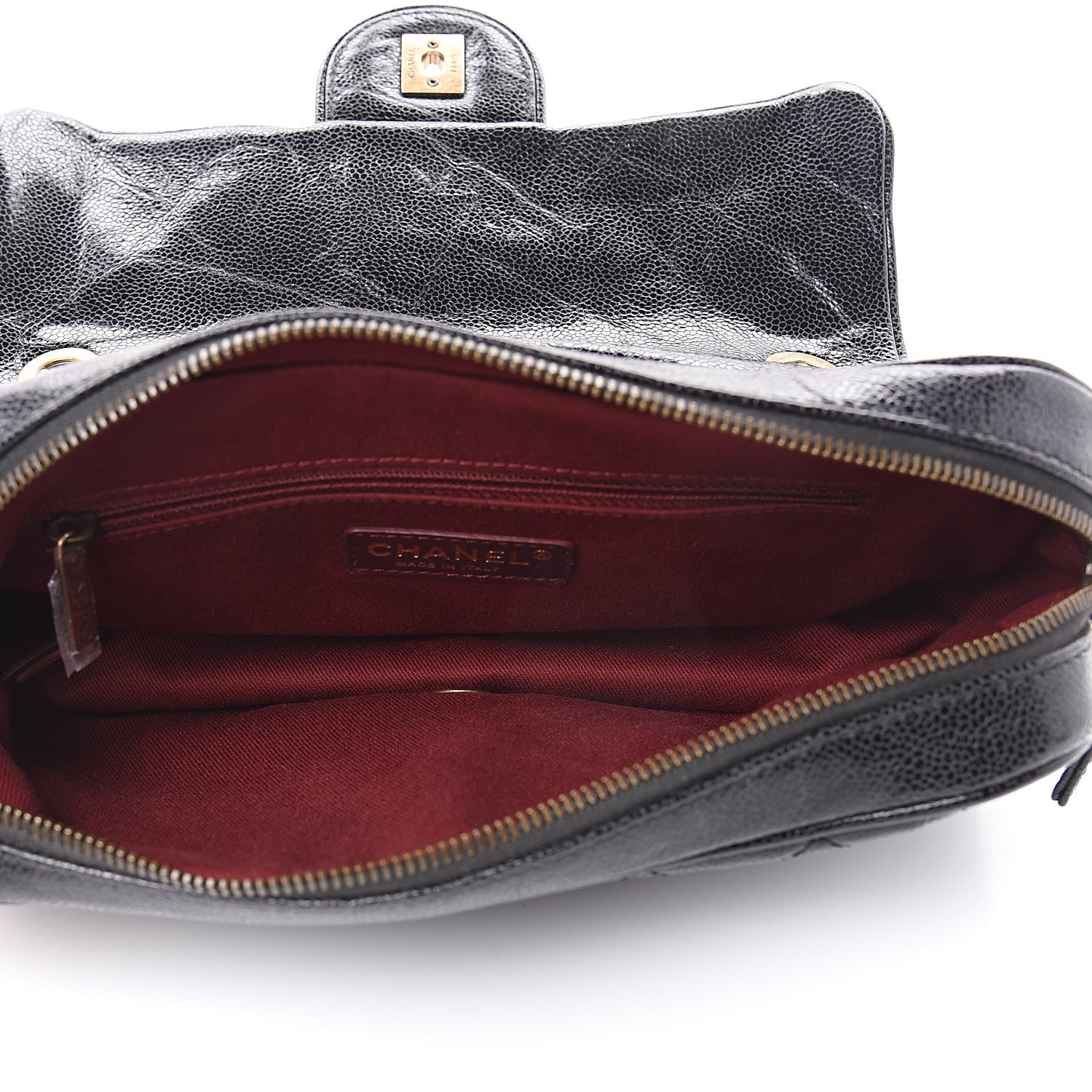 Chanel Crumpled Grained Calfskin Quilted Small Shiva Flap Black 5 of 10