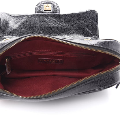 Chanel Crumpled Grained Calfskin Quilted Small Shiva Flap Black 5 of 10