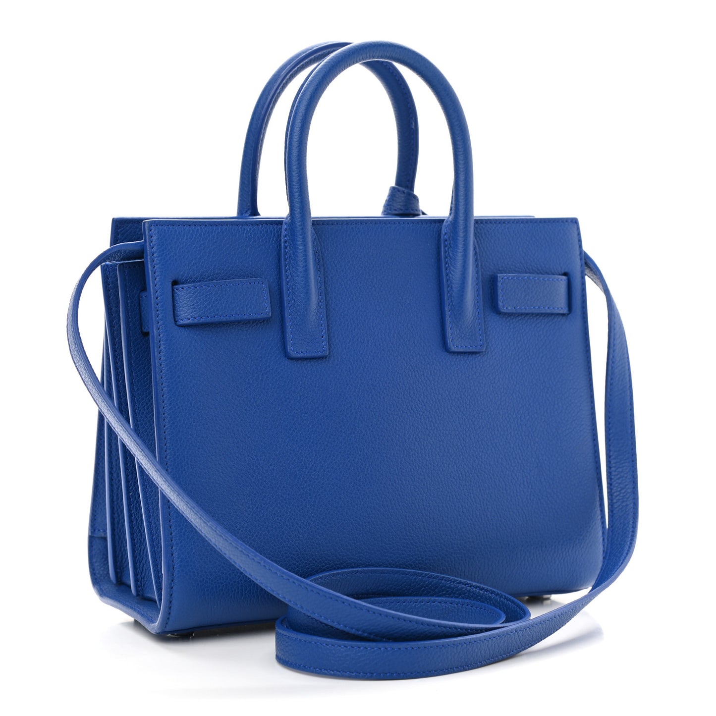 Grained Calfskin Nano Sac De Jour Royal Blue