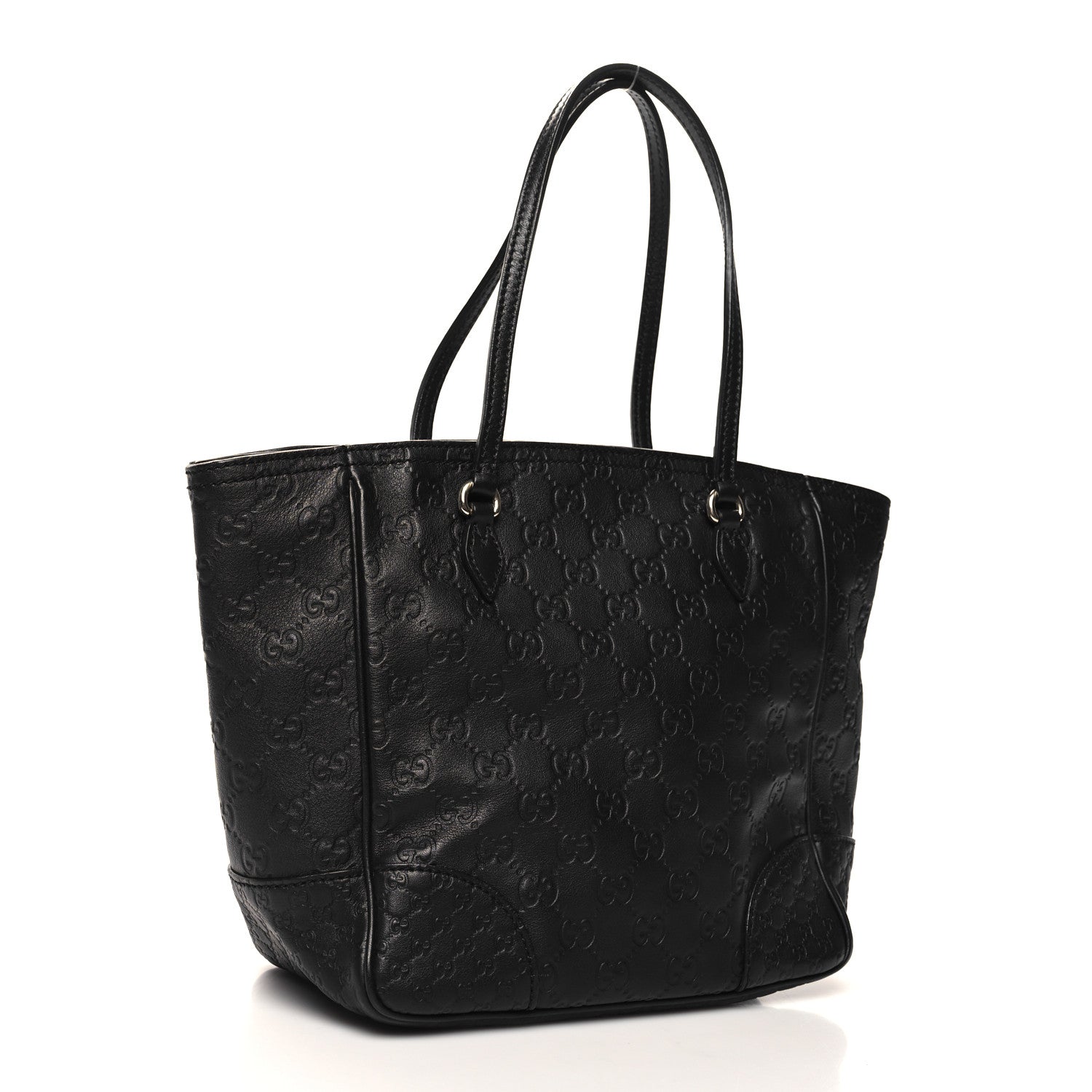 Gucci Guccissima Small Bree Zippered Tote Black 3 of 10