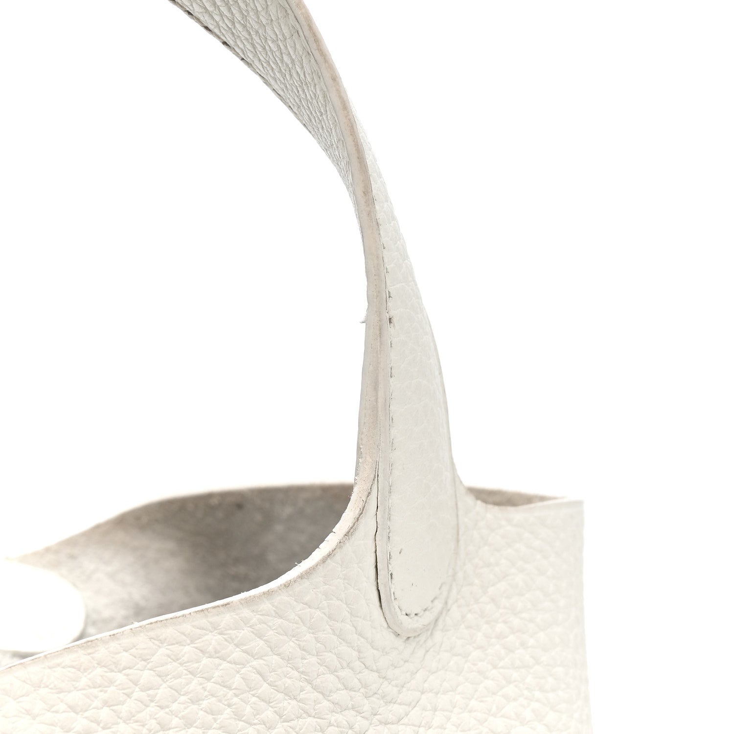Hermes Taurillon Clemence Picotin 22 MM White 4 of 17