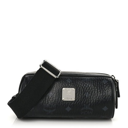 MCM Visetos Mini Barrel Crossbody Bag Black 1 of 6