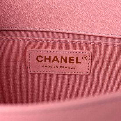 Chanel Caviar Quilted Medium Boy Flap Powder Pink 6 of 12