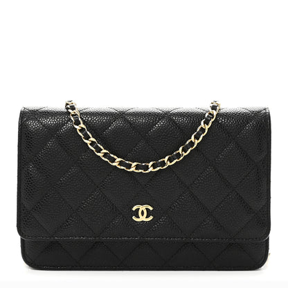 Chanel Caviar Quilted Wallet On Chain WOC Black 1 of 13
