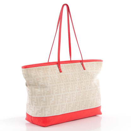 Fendi Fabric FF Roll Tote Latte Fragola 3 of 11