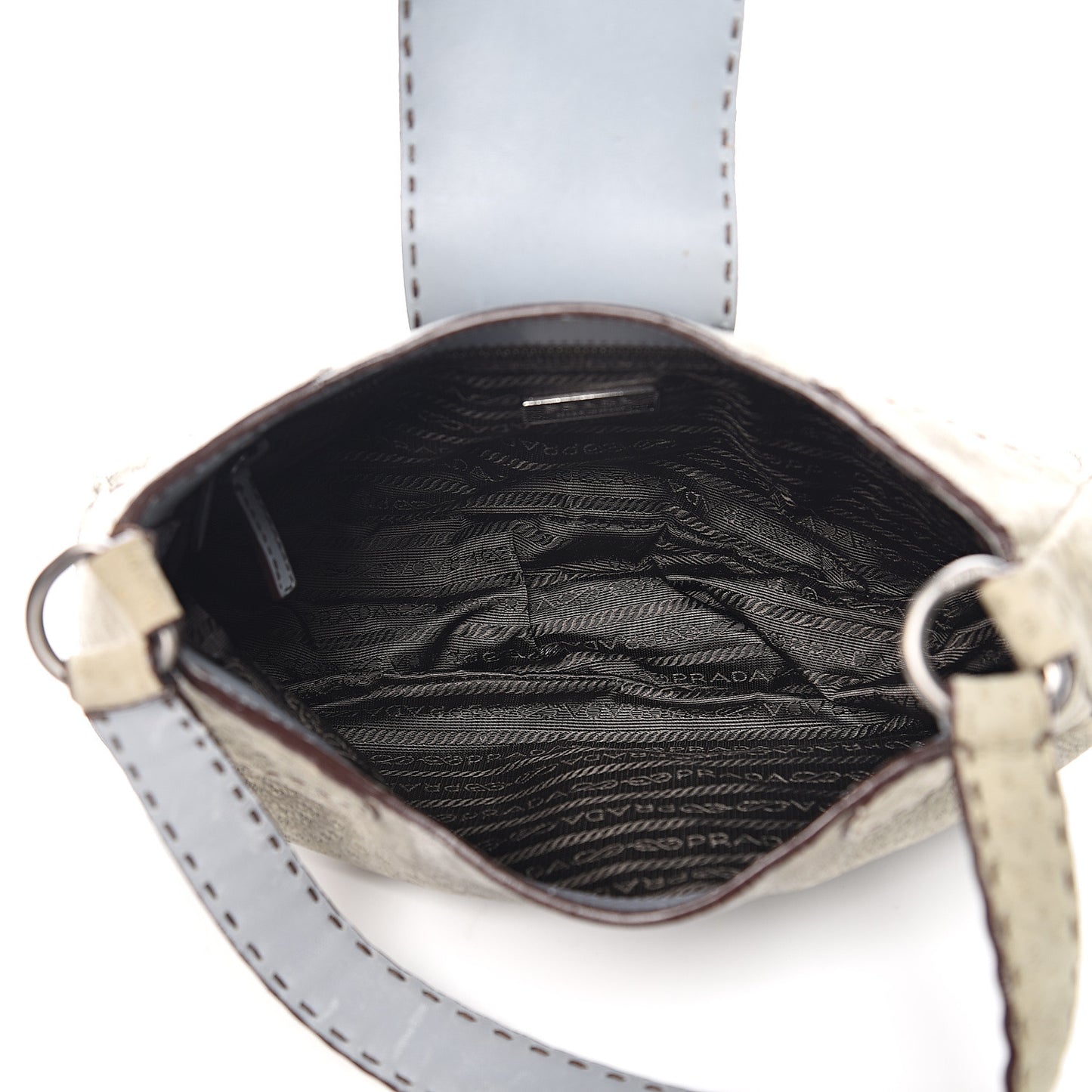 Scamosciato Stitched Suede Shoulder Bag