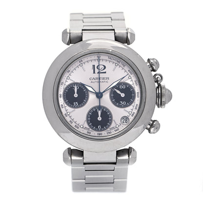 Cartier Stainless Steel 35mm Pasha C Chronograph Automatic Watch Black 1 of 4
