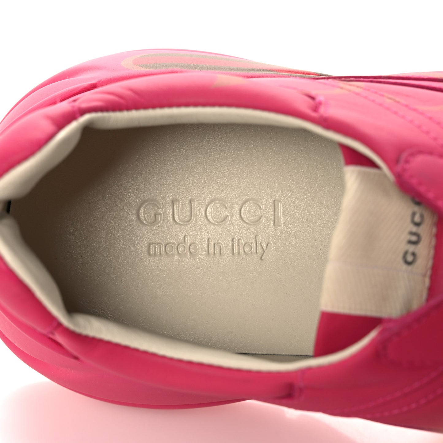 Calfskin Logo Mens Rhyton Sneakers 9 Box Pink