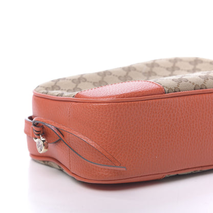 Gucci Monogram Dollar Calfskin Mini Bree Messenger Bag Beige Ebony Sun Orange 8 of 10