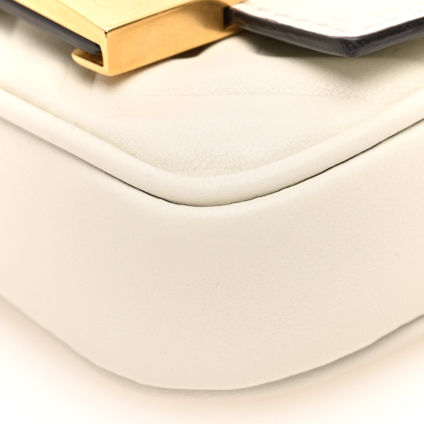 Nappa Matisse FF Embossed Nano Chain Baguette White