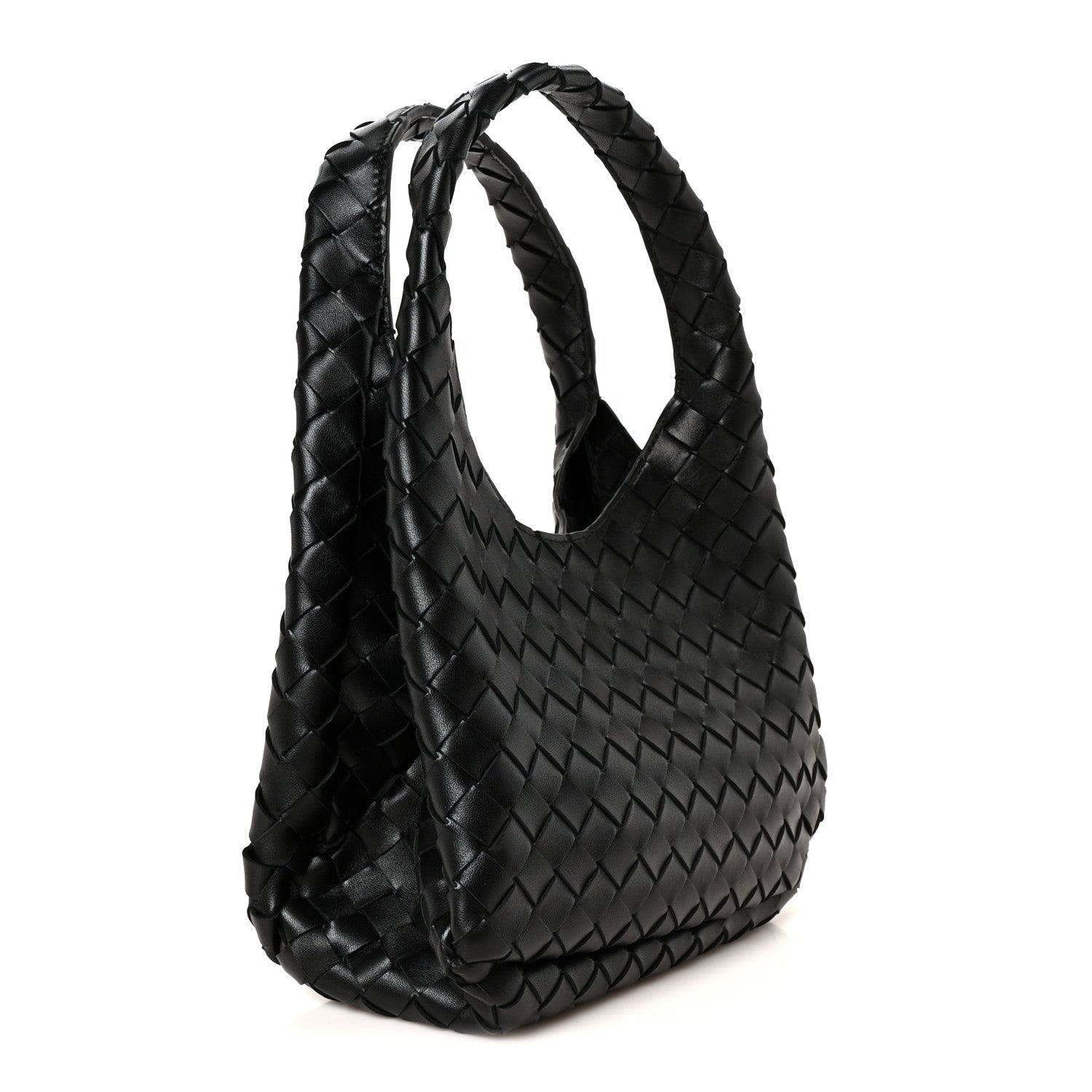 Bottega Veneta Nappa Intrecciato Small Campana Shoulder Bag Black 3 of 10