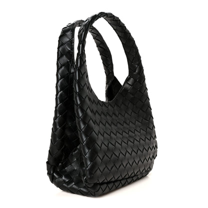 Bottega Veneta Nappa Intrecciato Small Campana Shoulder Bag Black 3 of 10