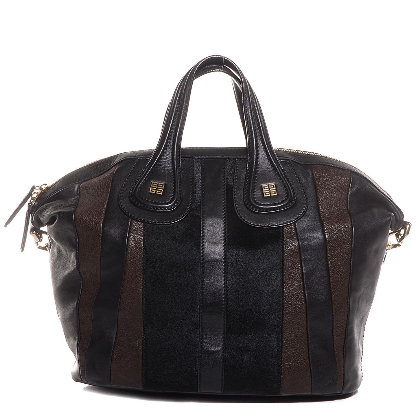 Calf Hair Calfskin Medium Nightingale Brown Black