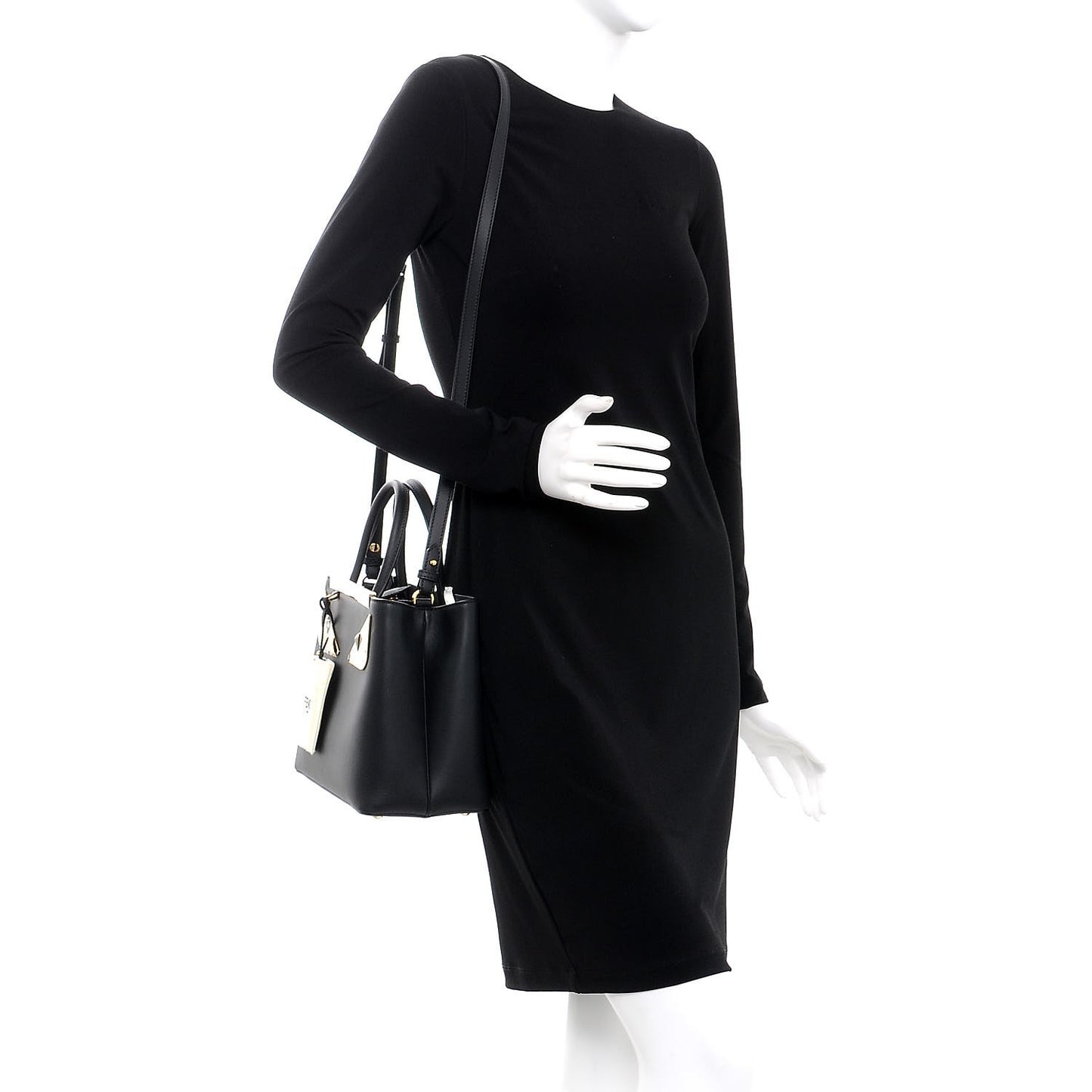 Vitello Century Metal Monster Eyes Petite 2Jours Tote Black