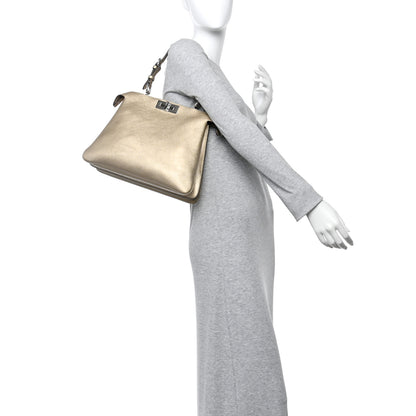 Fendi Metallic Vitello Medium Soft Peekaboo Gold 3 of 27