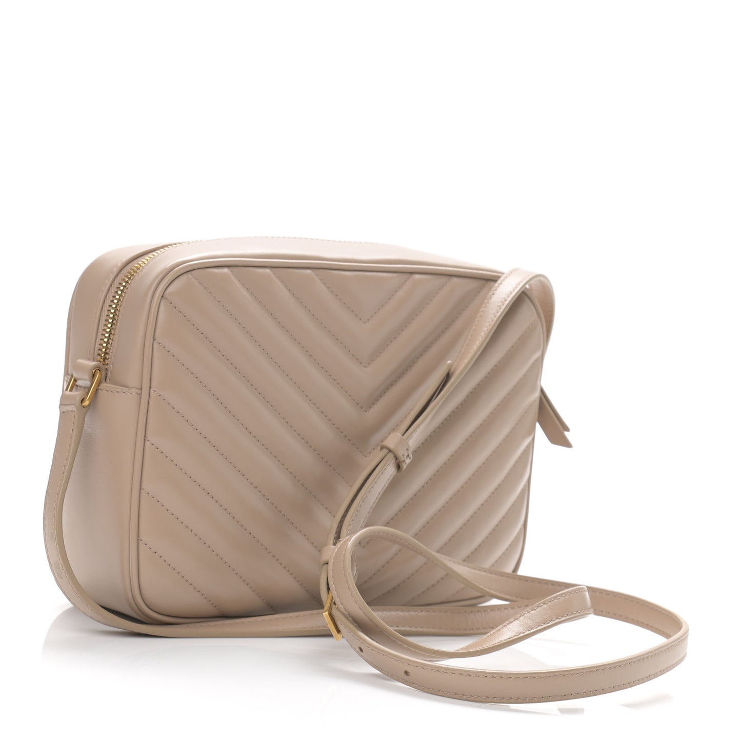 Calfskin Matelasse Monogram Lou Camera Bag Dark Beige