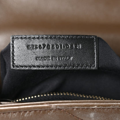 Saint Laurent Calfskin Y Quilted Monogram Toy Loulou Crossbody Bag Soil Brown 7 of 12