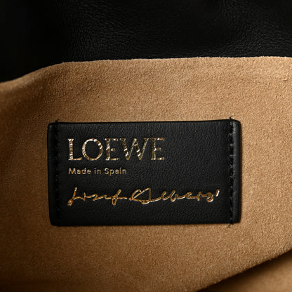 Loewe X ALBERS Nappa Calfskin Medium Flamenco Knot Clutch Black Burgundy 6 of 10