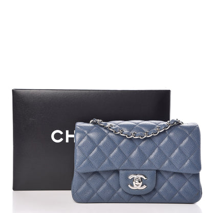 Chanel Caviar Quilted Mini Rectangular Flap Blue 10 of 10