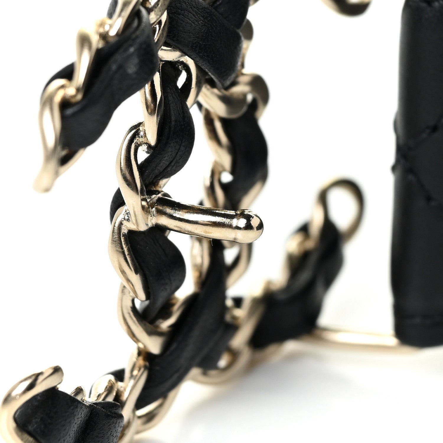 Chanel Calfskin Quilted CC Chain Belt 105 42 Black 5 of 6