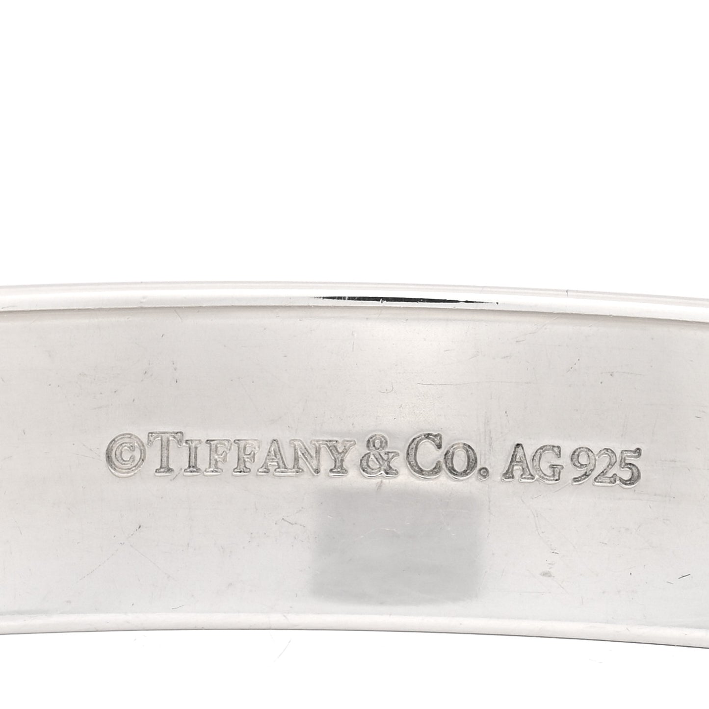 Sterling Silver Diamond Narrow Locks Bangle Bracelet