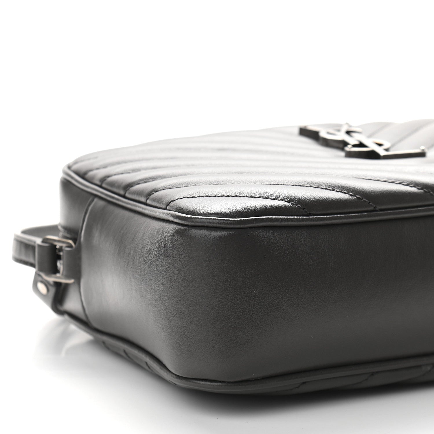Saint Laurent Calfskin Matelasse Monogram Lou Camera Bag Asphalt 7 of 8