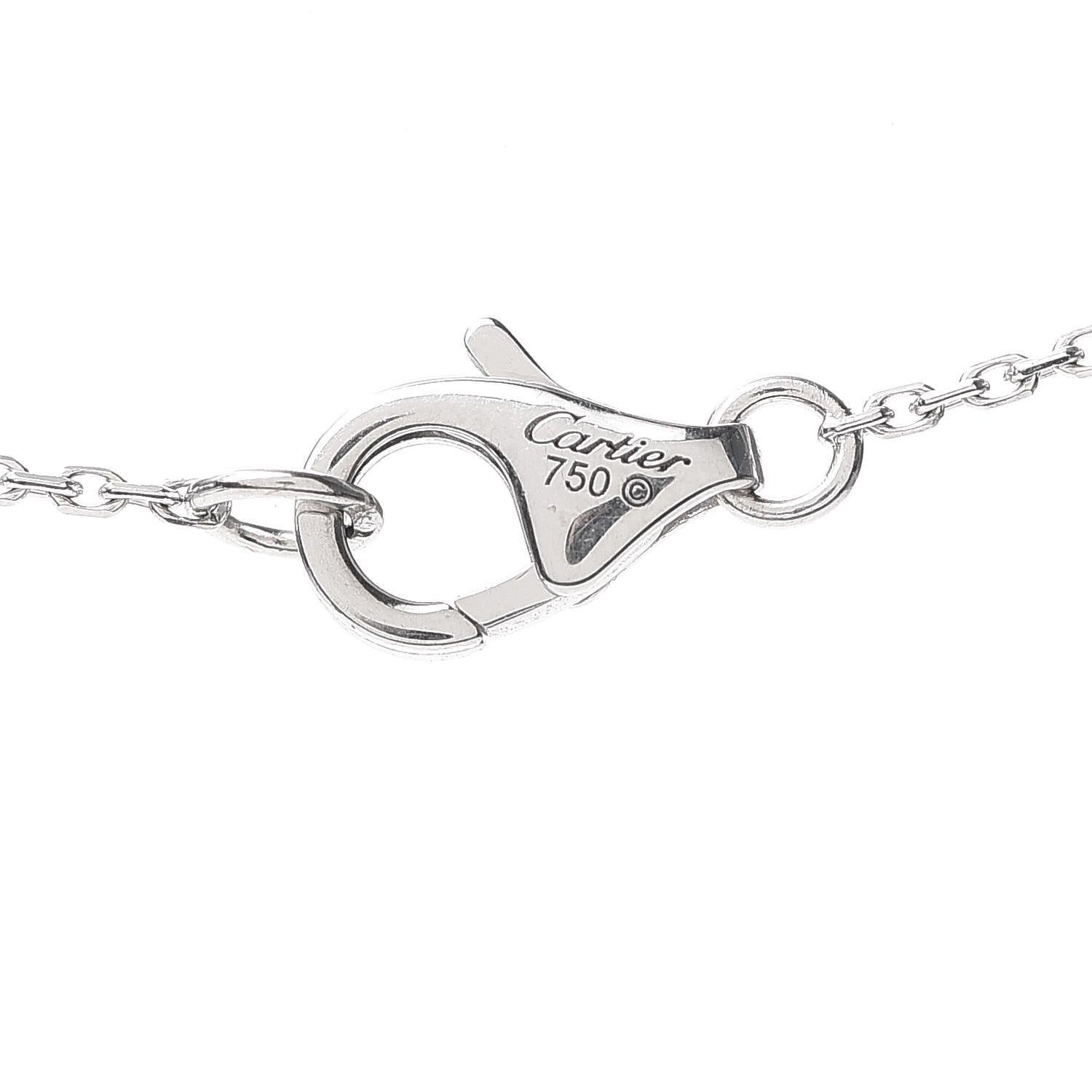 Cartier 18K White Gold Diamond Caresse D'Orchidees Par Necklace 5 of 5