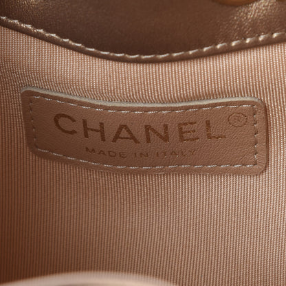 Chanel Metallic Lambskin Coco Pleats Small Drawstring Bag Gold 8 of 9
