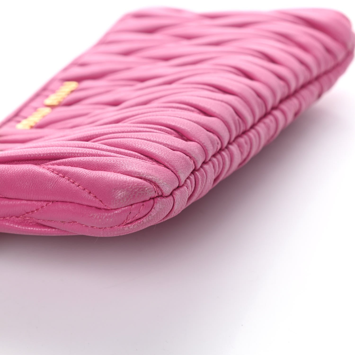 Miu Miu Nappa Matelasse Pouch Fuxia 9 of 14