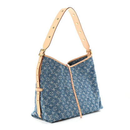 Louis Vuitton Monogram Denim CarryAll MM Blue 4 of 10