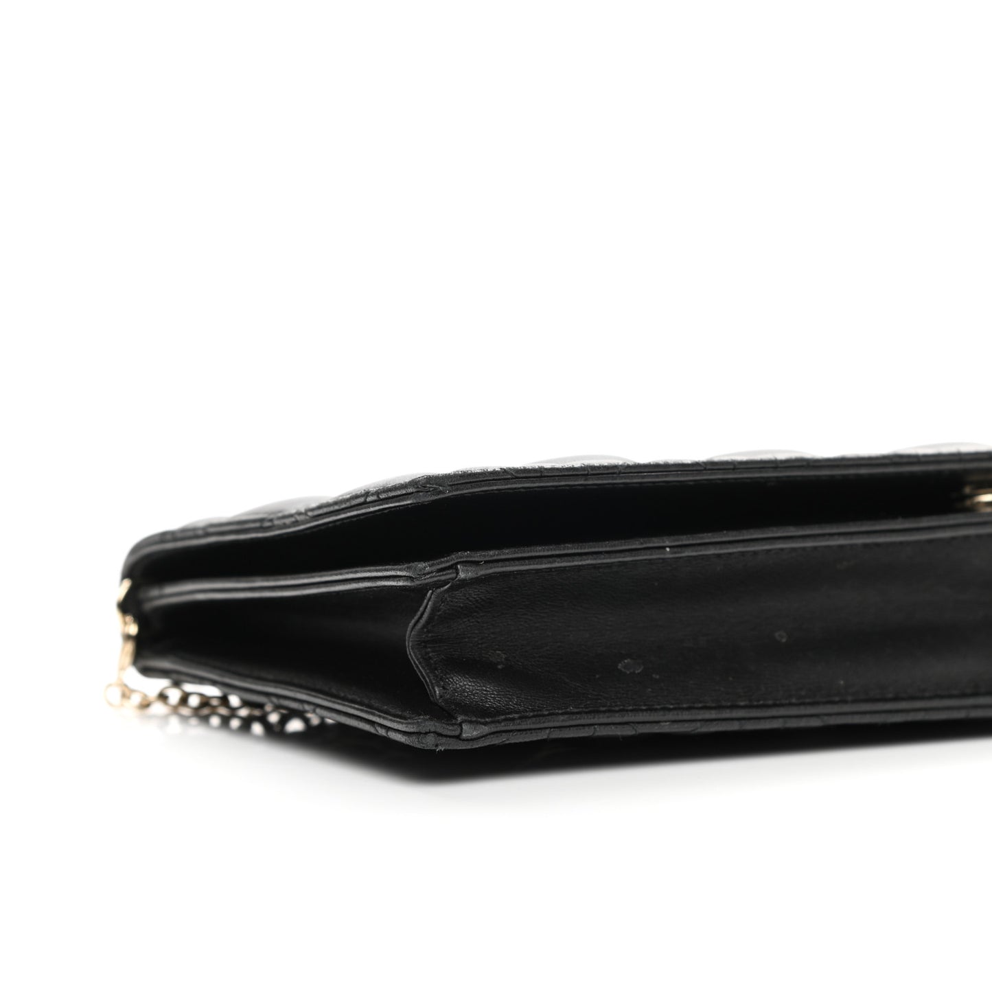 Lambskin Cannage Lady Dior Convertible Clutch Black
