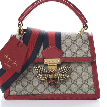 Gucci GG Supreme Monogram Small Queen Margaret Top Handle Bag Red 7 of 10