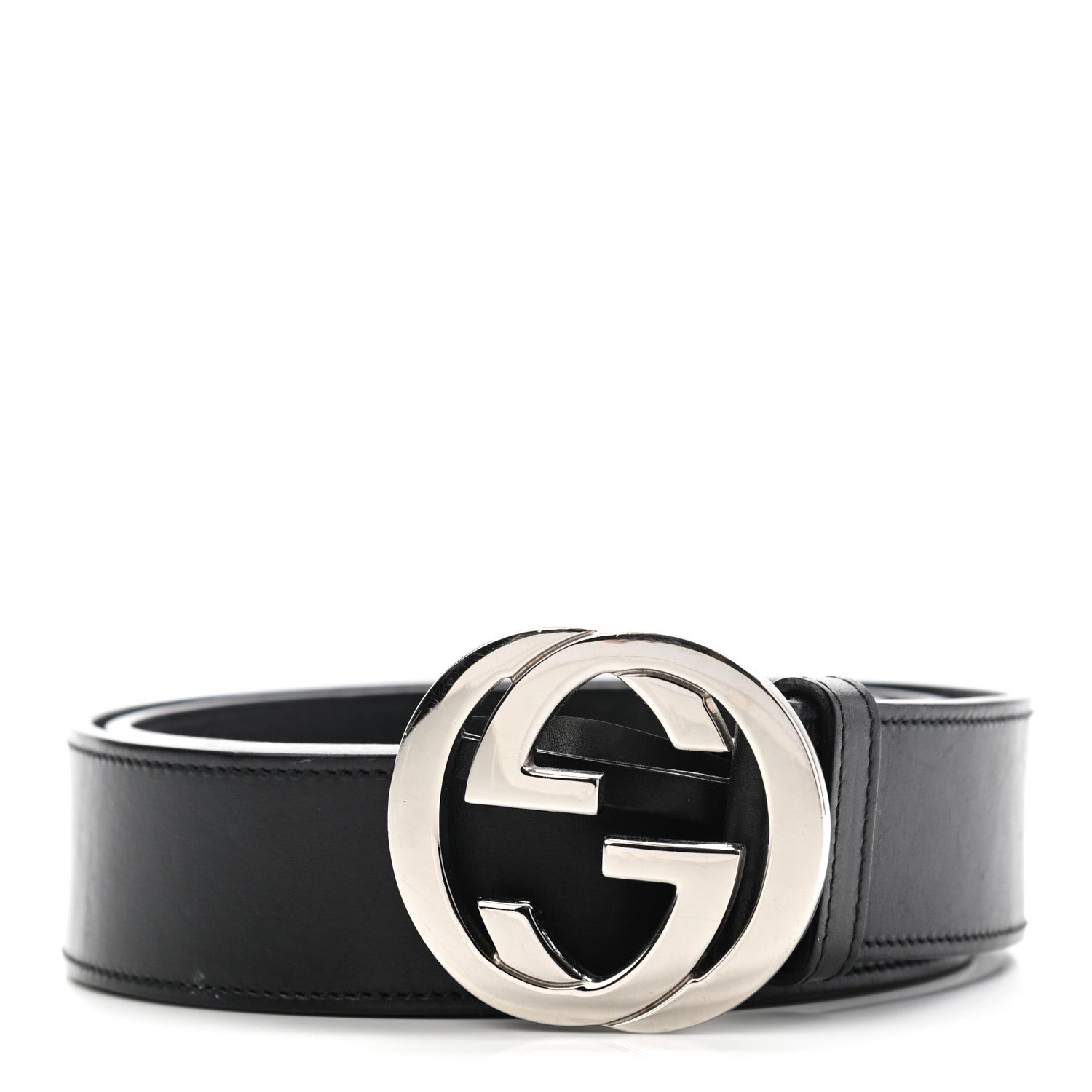 Gucci Calfskin Interlocking G Belt 95 38 Black 1 of 9