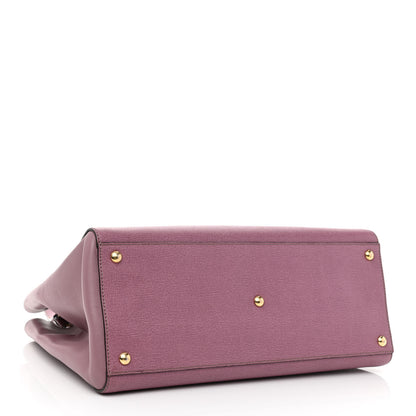 Fendi Vitello Elite Flamingo Regular 2Jours Tote Lilla Glicine 4 of 10