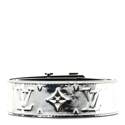 Louis Vuitton Monogram Miroir 40mm Reversible LV Initiales Belt 100 40 Silver 2 of 4