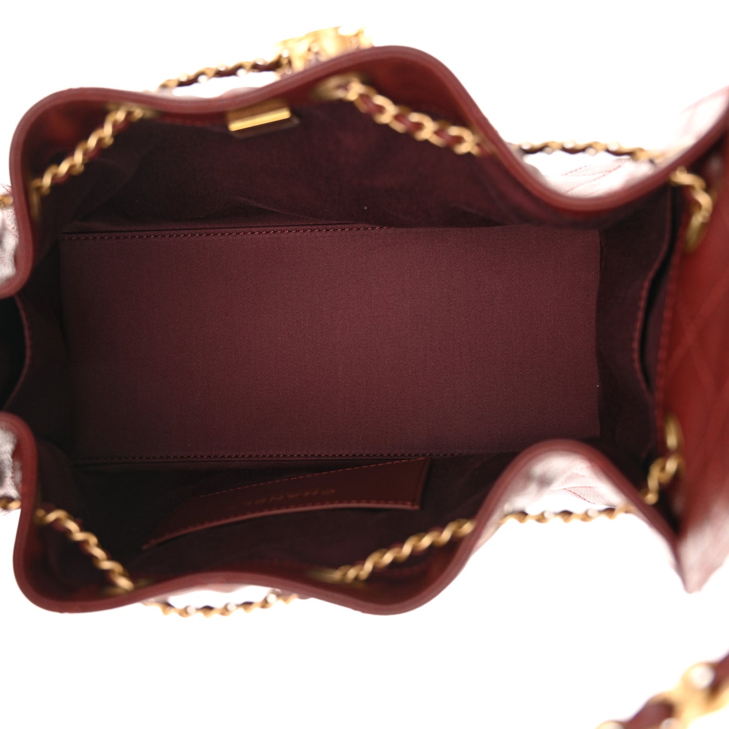 Caviar Quilted Small Chanel 25 Handbag Burgundy
