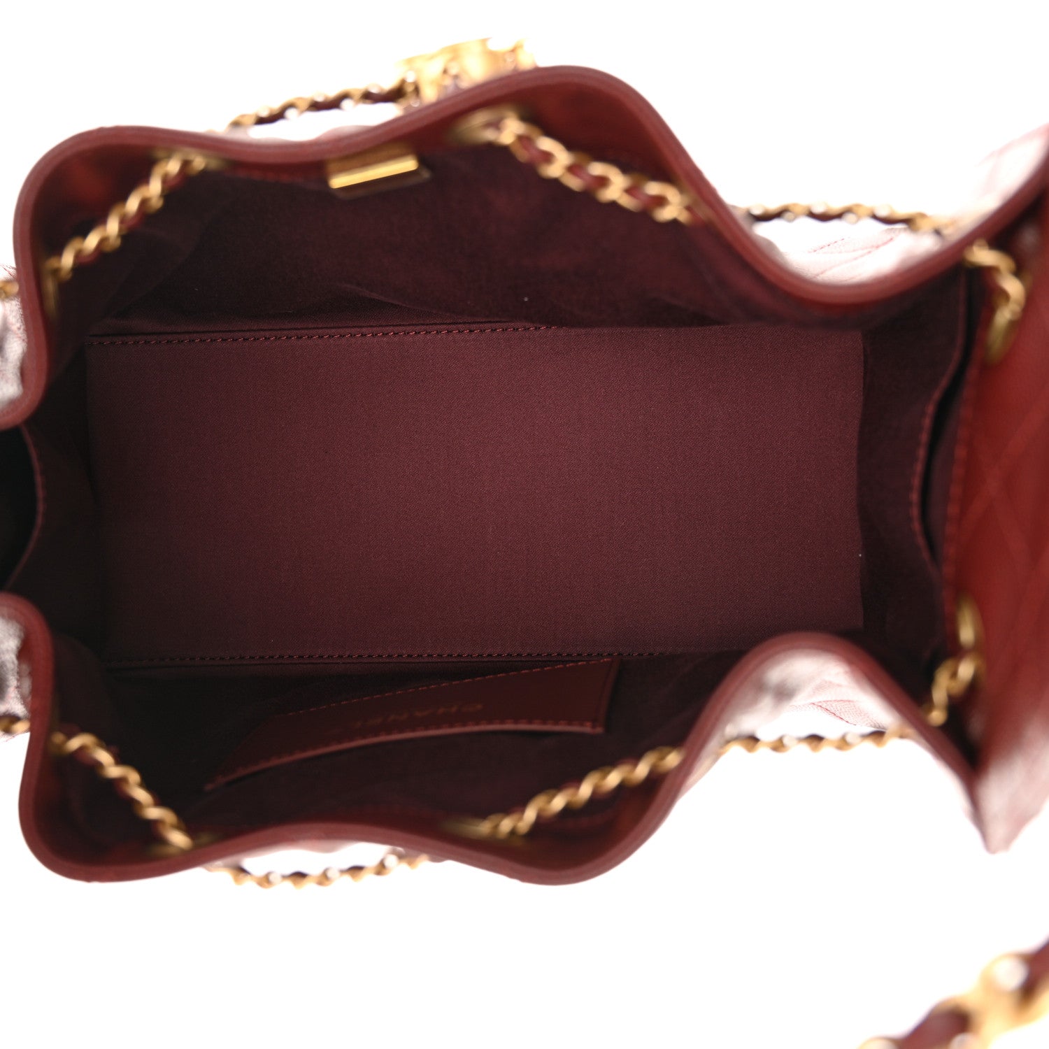 Chanel Caviar Quilted Small Chanel 25 Handbag Burgundy 5 of 10