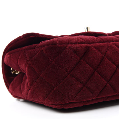 Chanel Velvet Quilted Mini Pearl Crush Flap Burgundy 6 of 11