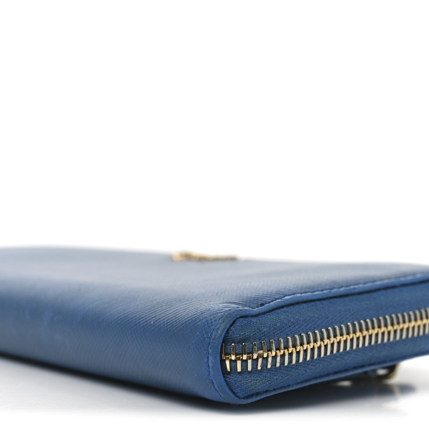 Prada Vitello Move Half Zip Wallet Cobalto 8 of 8