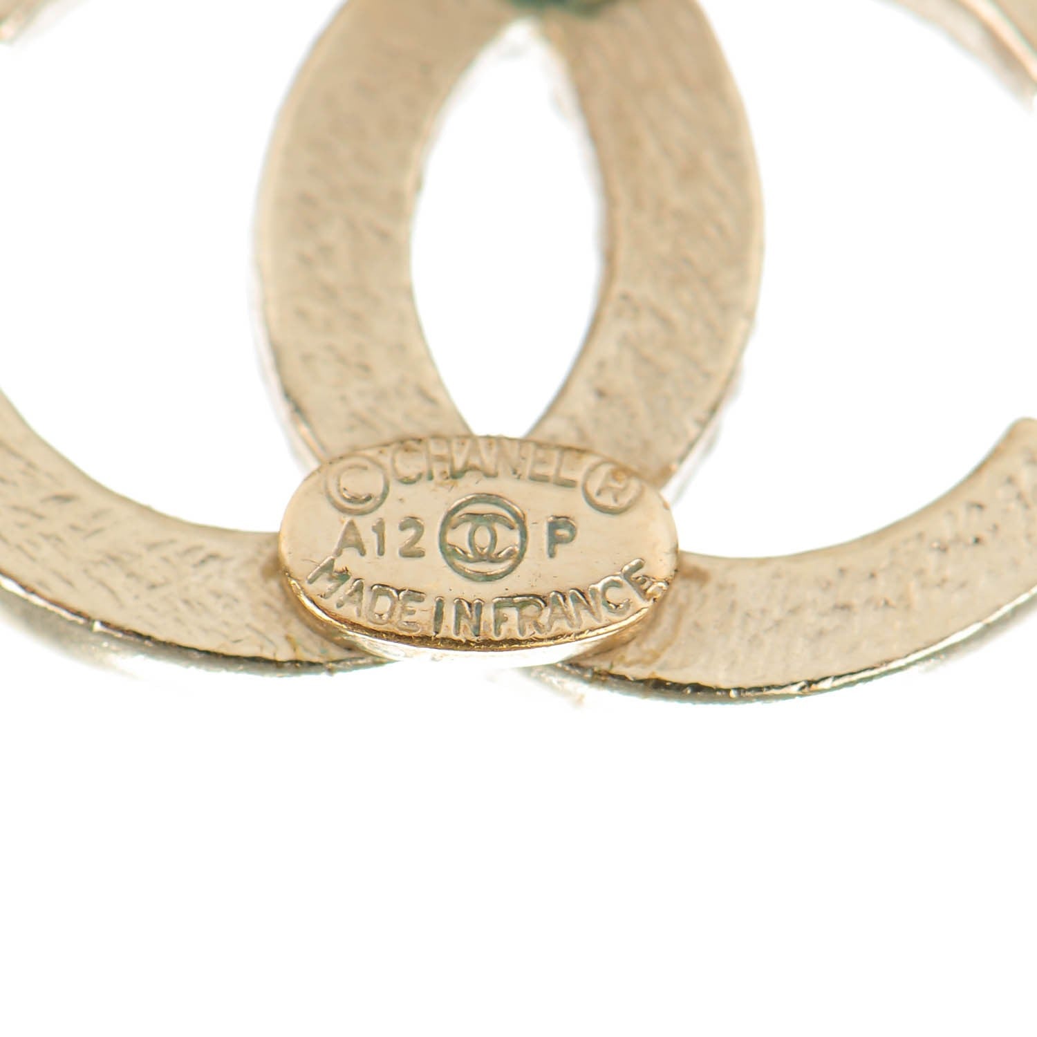 Chanel Crystal CC Earrings Gold 7 of 8