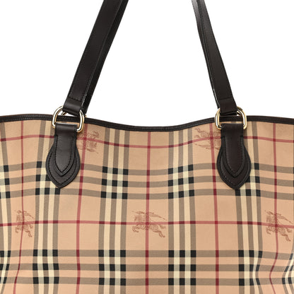 Burberry Haymarket Check Large Nick Tote Chocolate 7 of 14