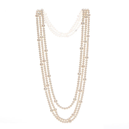 Tiffany Sterling Silver Ziegfeld Pearl Long Necklace 43" 3 of 9