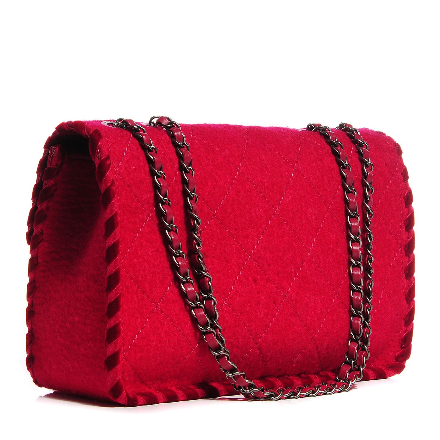 Fancy Felt Flap Dark Pink