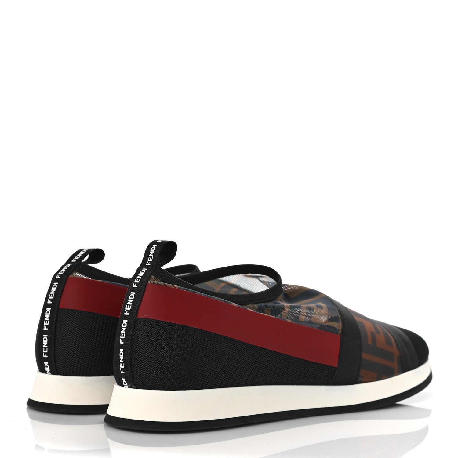 Fendi Technical Mesh FF Sneakers 39 Tobacco Red 4 of 8